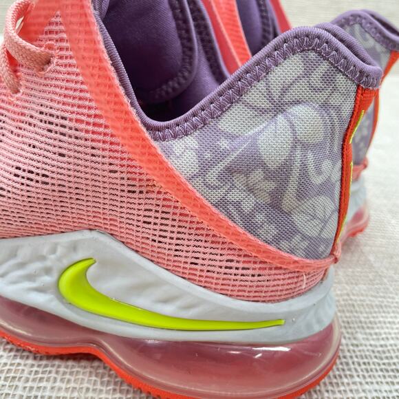 Nike React LeBron Low Hawaii, Aloha Crimson Bliss, Basketball Sneakers, Men 9.5 - Picture 4 of 12